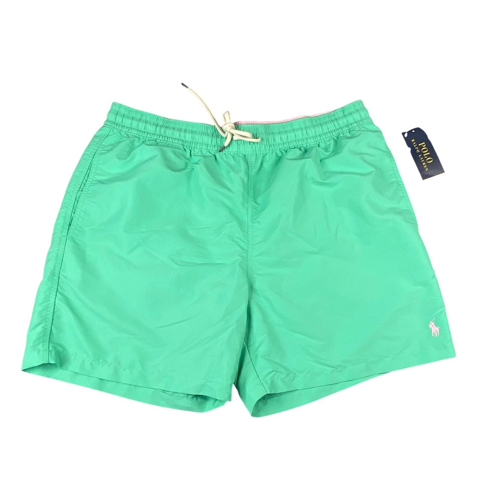 Polo Ralph Lauren Mens Swim‎ Trunks Green Pink Hawaiian Shorts XL New NWT